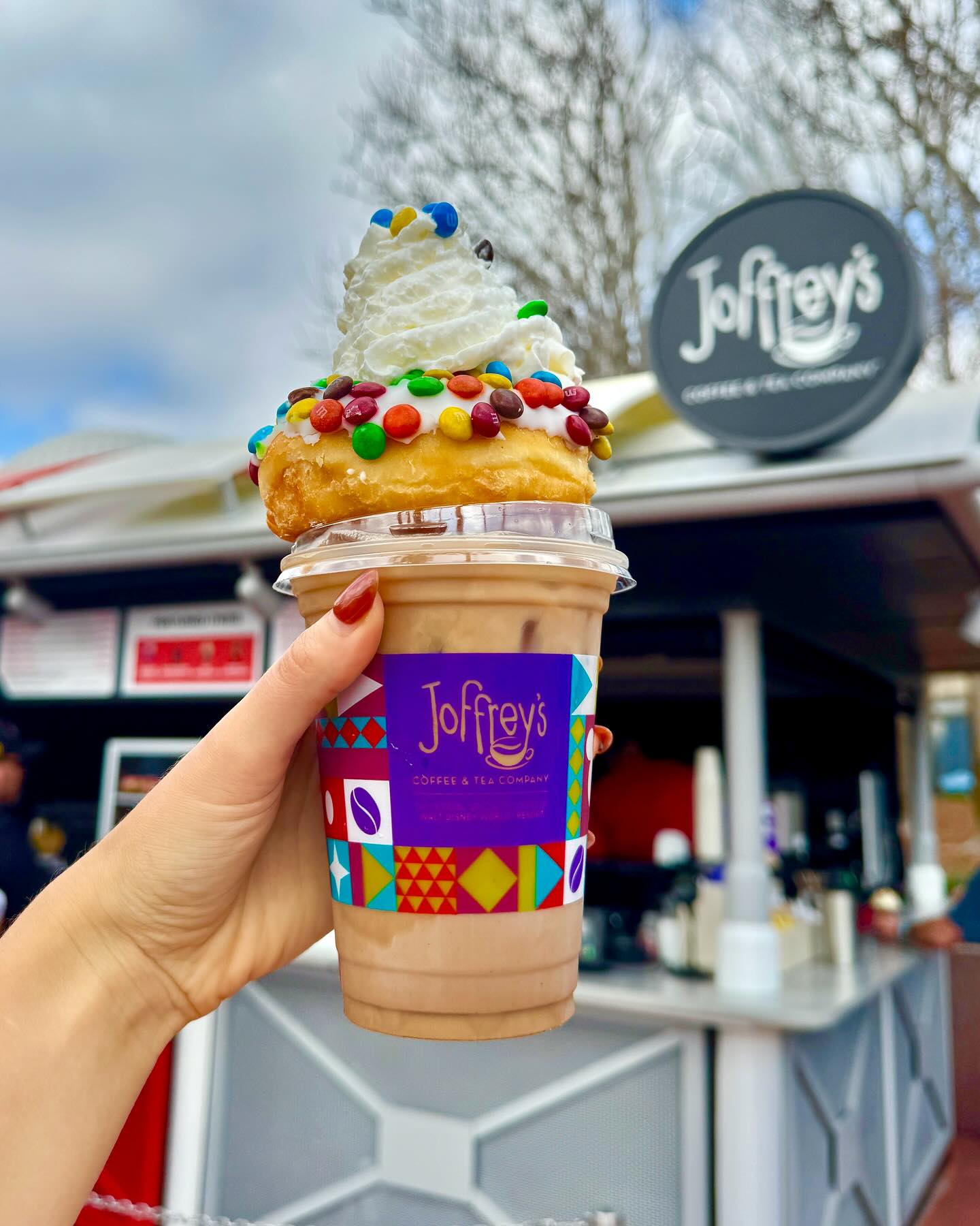 Try Joffrey's color craze latte donut at Epcot