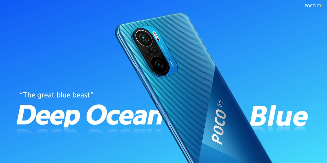 POCO F3 5G 6GB RAM/128GB ROM P16,000 Color: Deep Ocean Blue