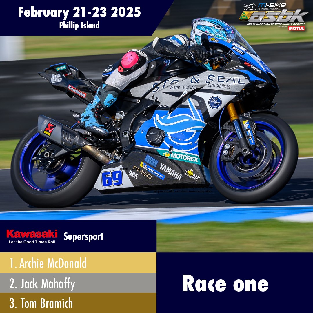ASBK - Victory for Archie McDonald in the Kawasaki Motors Australia ...