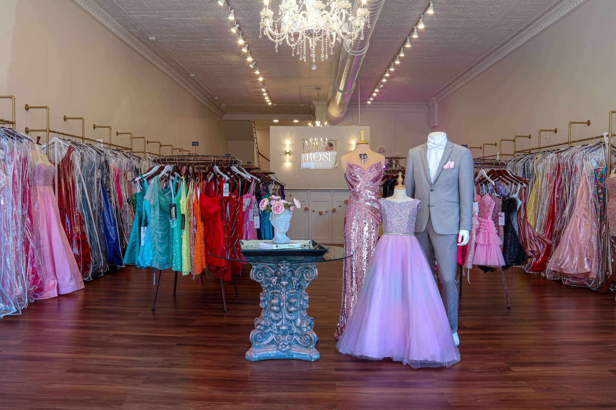 where to go homecoming dress shopping near me Viv & Rose Bridal and Formal rent dresses near me