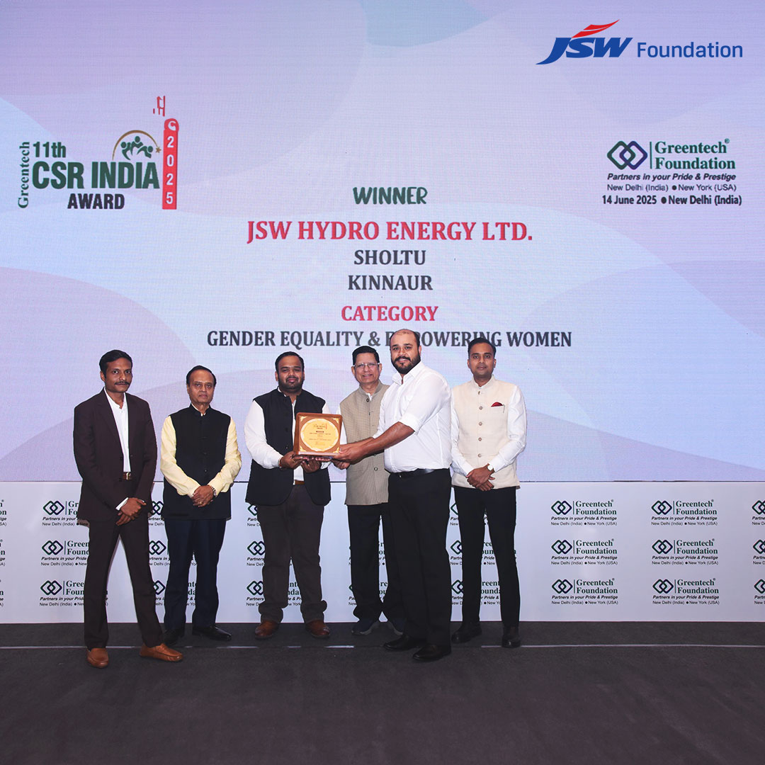 JSW - We are honoured to receive the Greentech 11th CSR India Award for ...