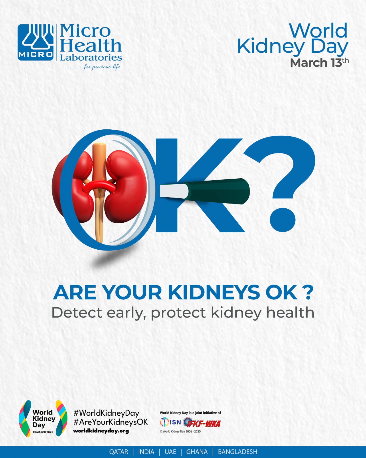 Micro - 🌍 World Kidney Day - March 13🌍 🩺 Are Your Kidneys OK? Early ...