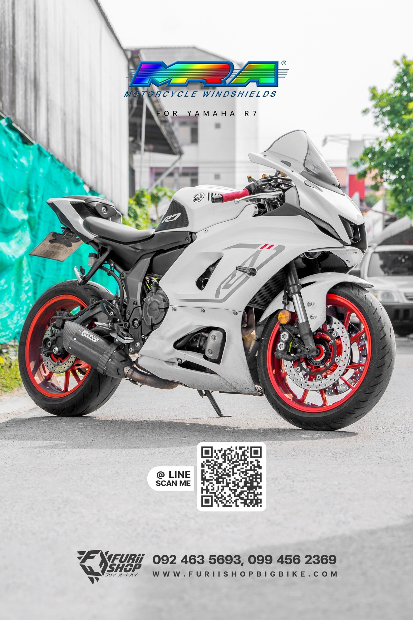 🎯 #YAMAHA #R7 ติดตั้งชิลด์หน้าแต่ง #MRA 🇩🇪 ชิวหน้าคุณภาพและผลิตจาก ...