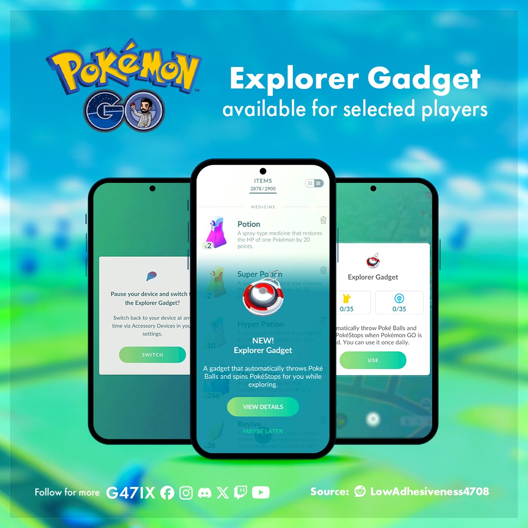 Explorer Gadget, aka Virtual GO Plus, has been spotted by Trainers