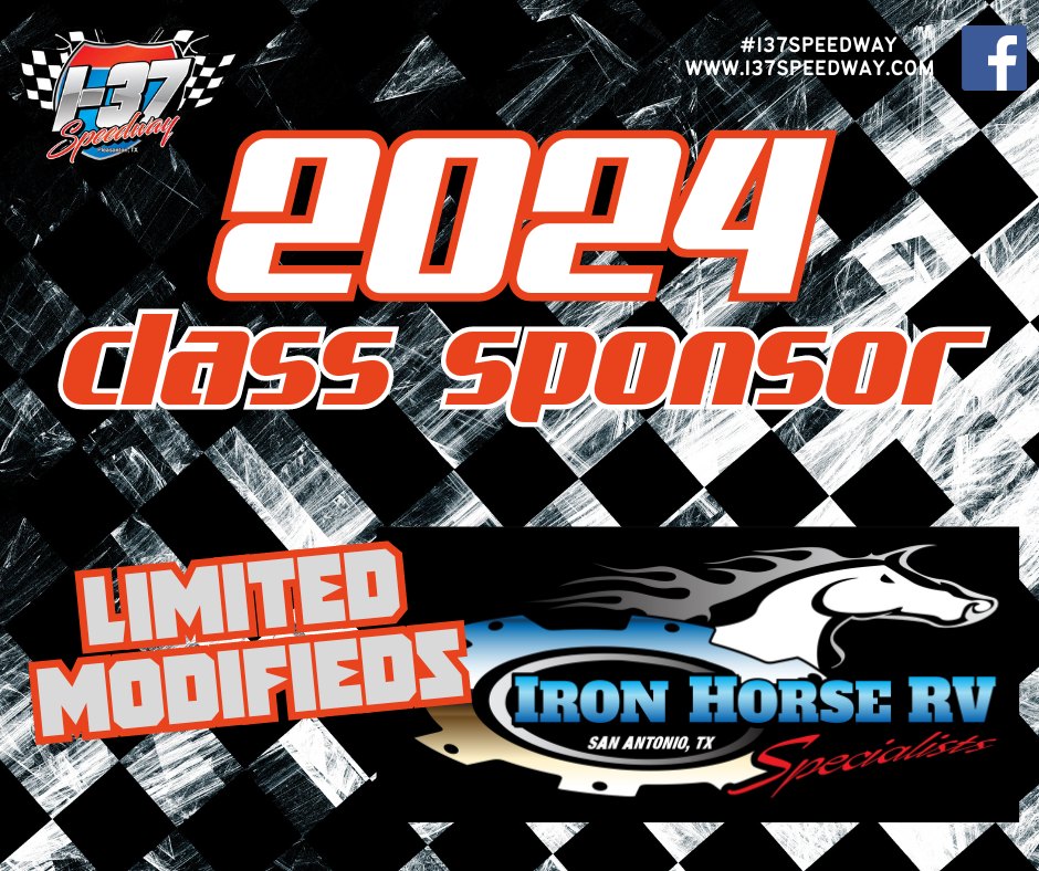 I-37 Speedway - 2024 Class Sponsor; Limited Modifieds by...