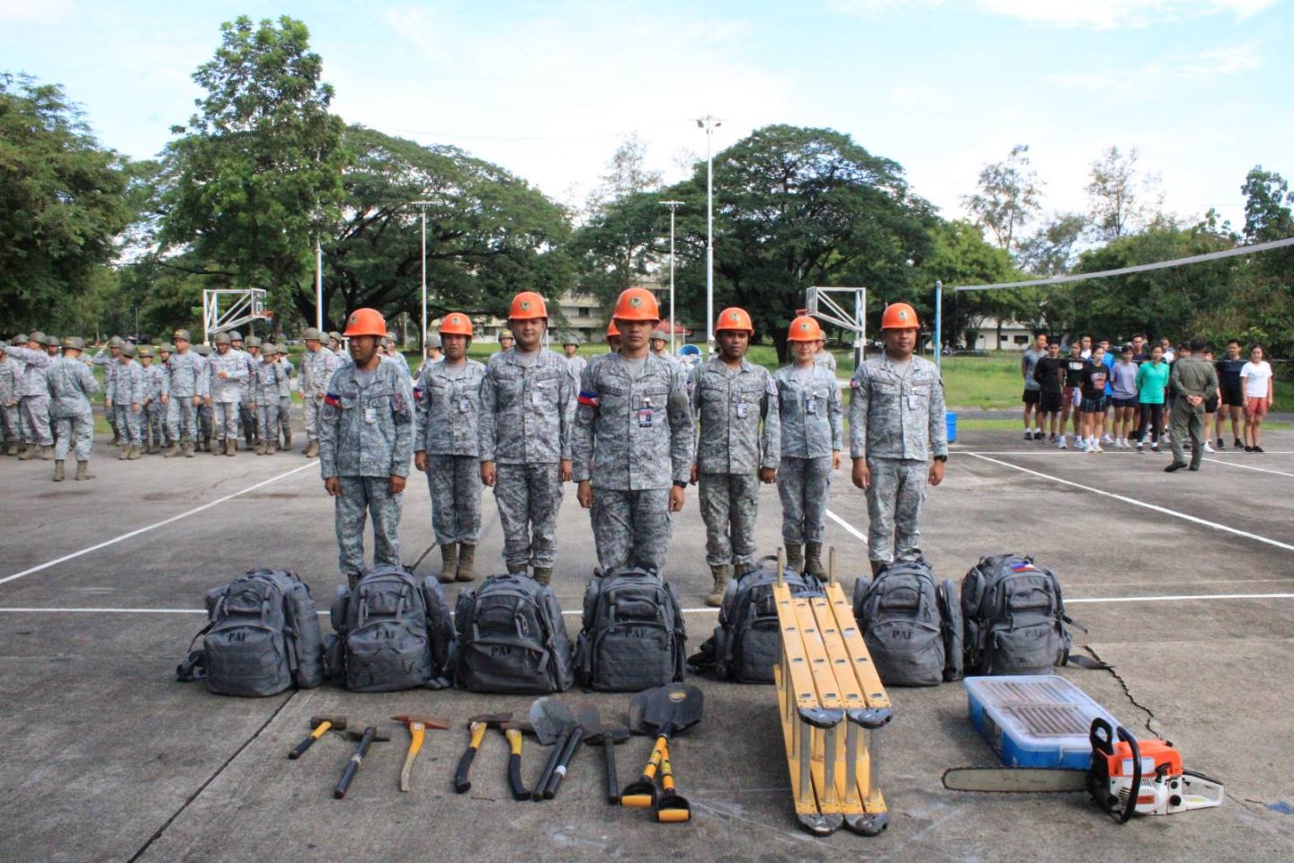 Philippine - PAF personnel assemble with rescue equipment at the ...