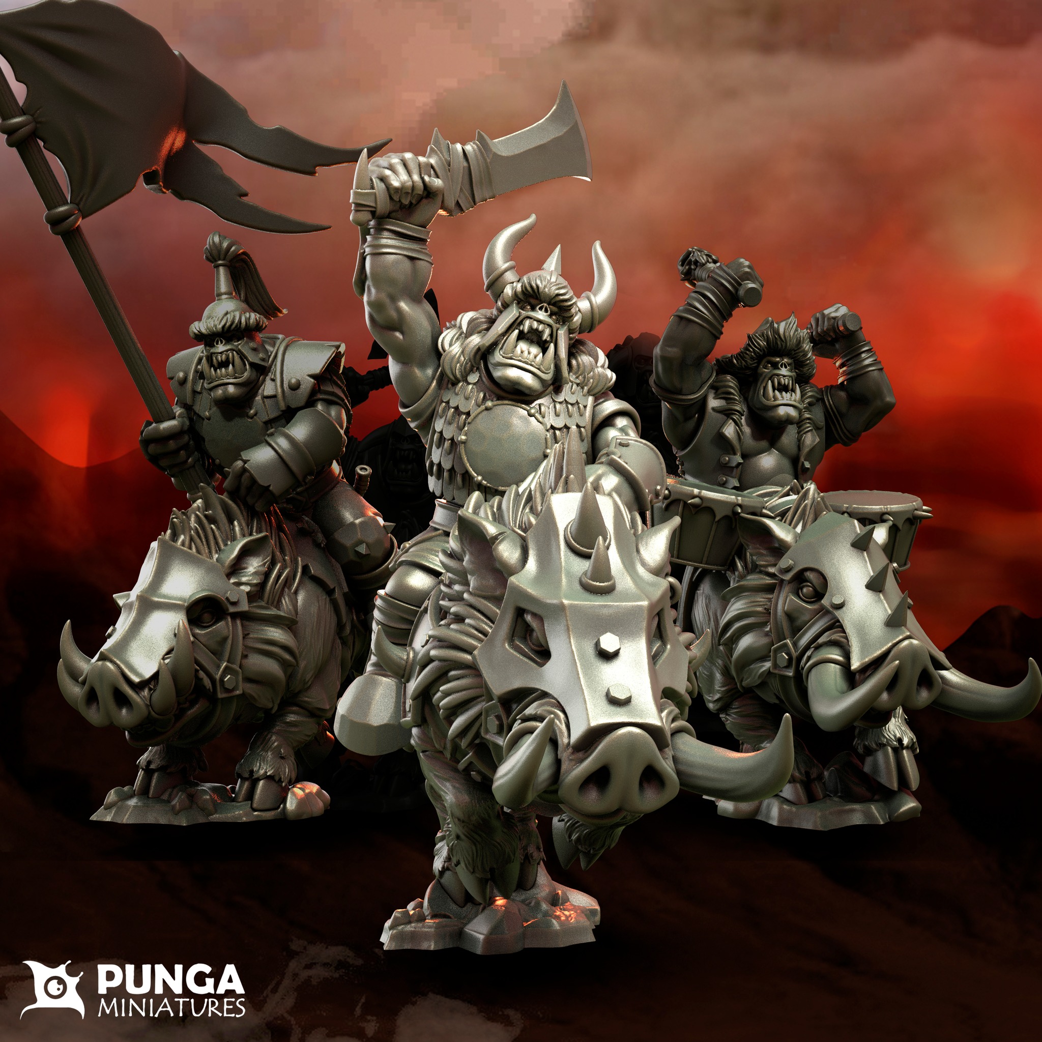 🔥New Punga Orcs🔥 💥Orc Boar Rider... - Punga Miniatures