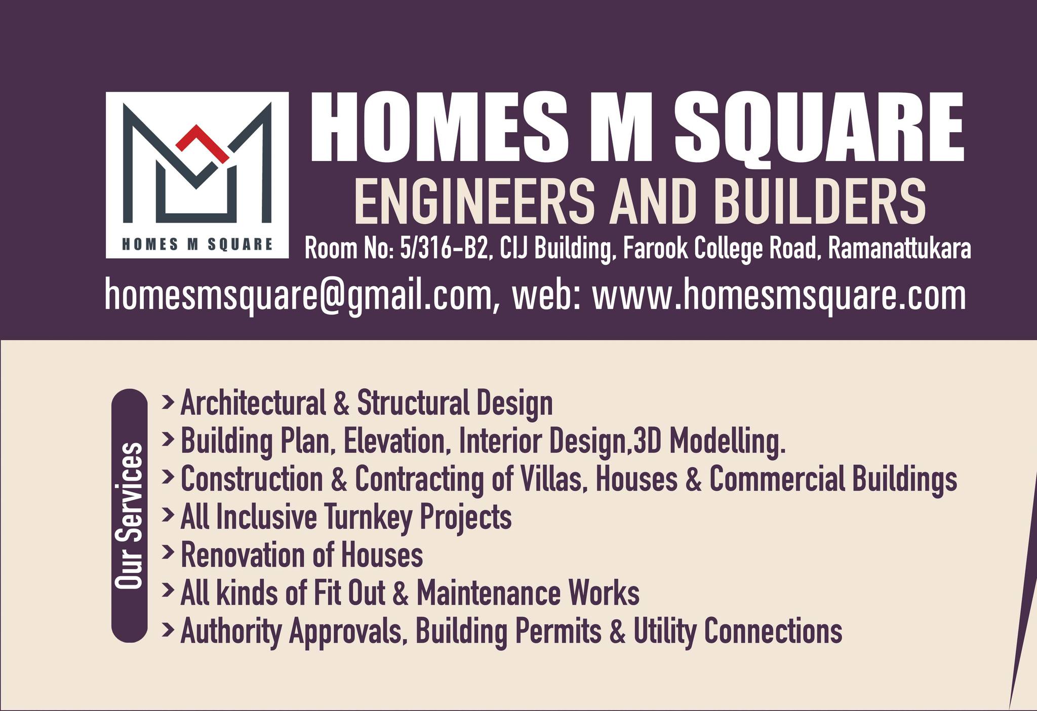 Homes M Square Engineers and Builders | Calicut