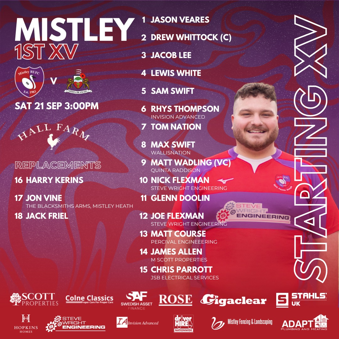 🔴🟣 SQUAD LINEUP 🟣🔴 Two matches... - Mistley Rugby Club