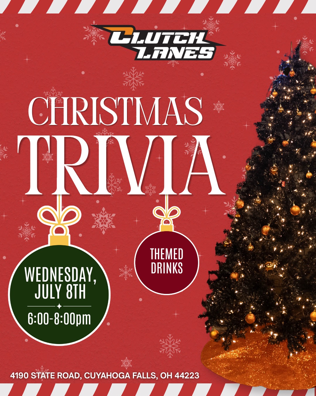 Live Hour Owner’s Club　2　Christmas Christmas in July trivia night at Clutch Lanes