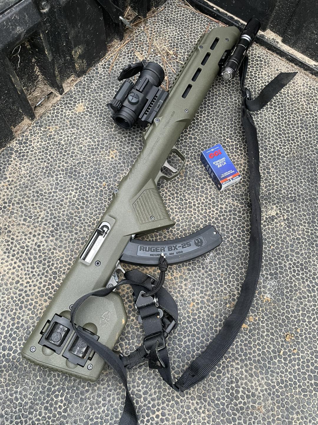 Top - This little setup has been my go-to truck/ATV rifle lately ...