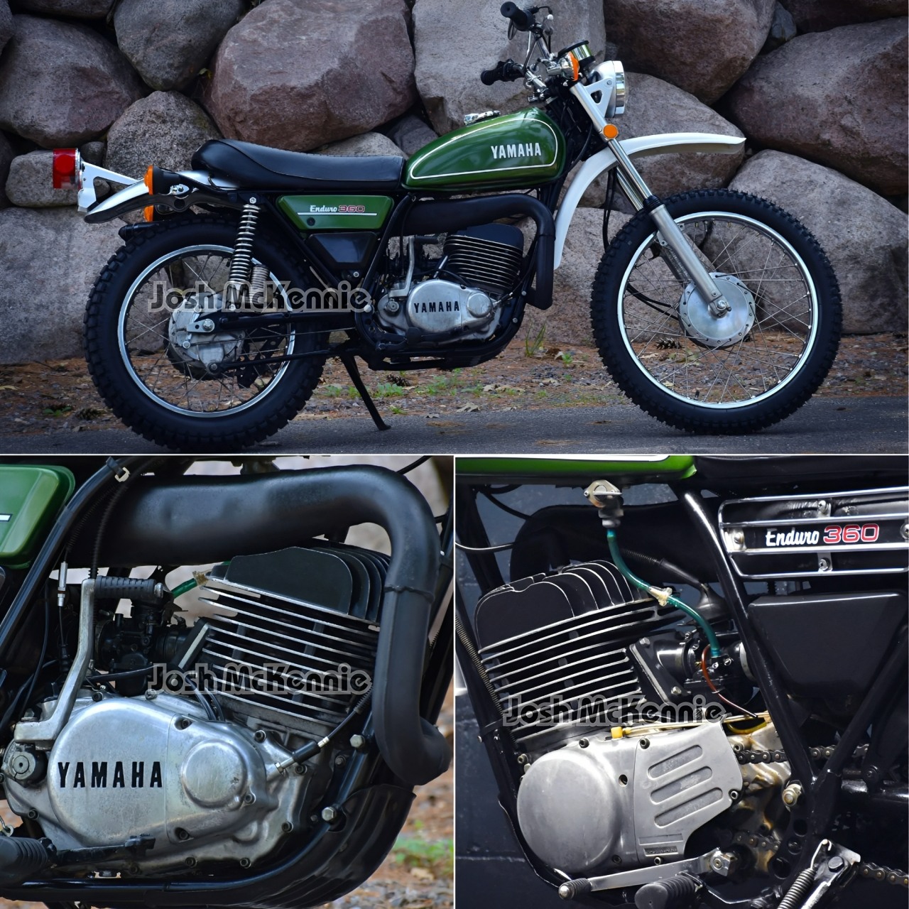 This 1974 Yamaha DT360 Enduro (officially designated as the DT360A
