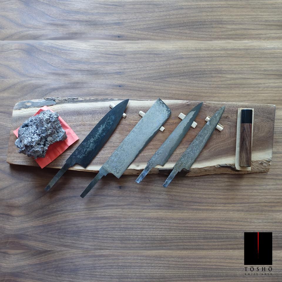 Kitchen knives made by licensed sword maker Hiromune(Hiroshi