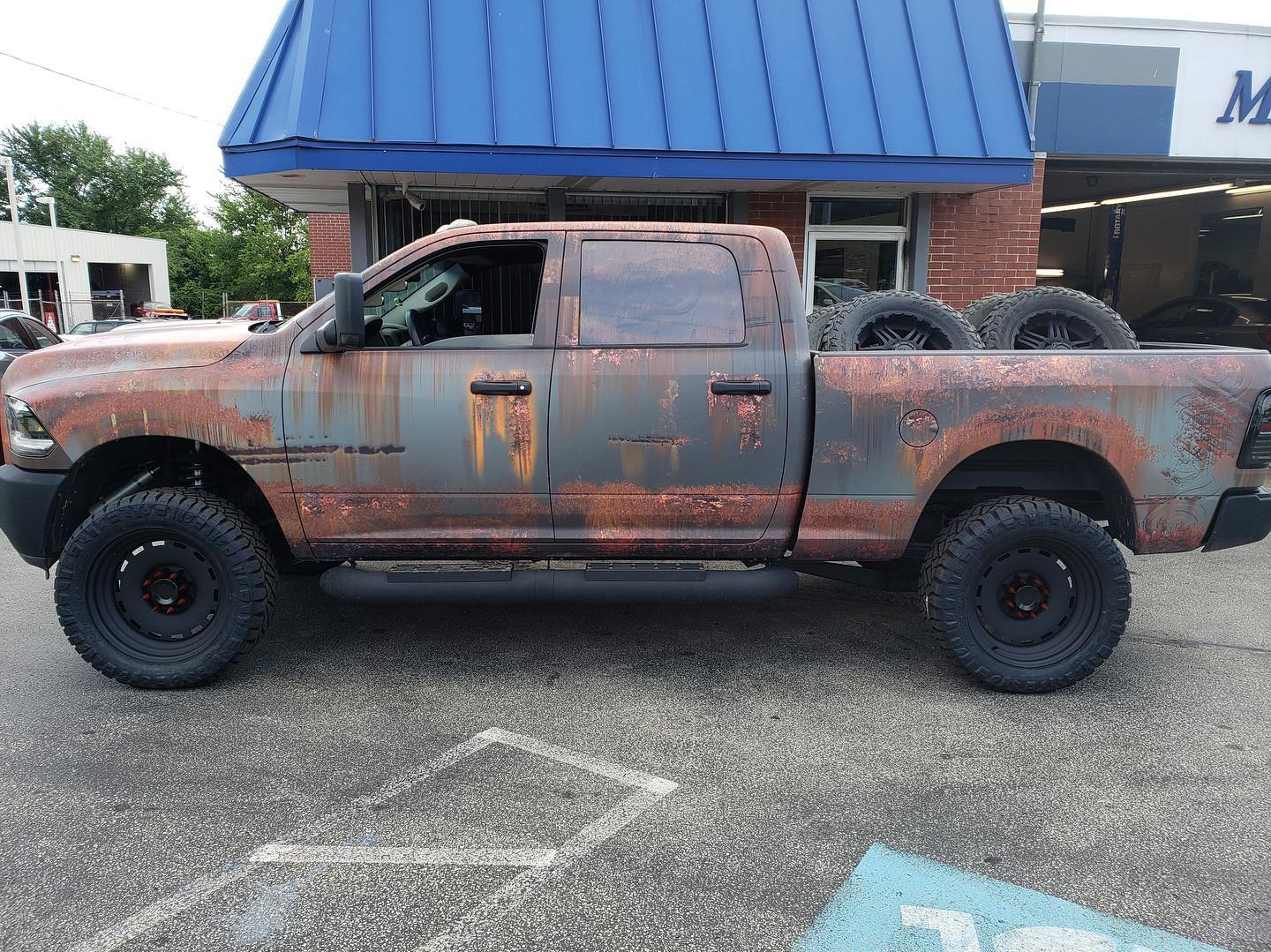 Mike Grimm’s sick rusted wrapped ram... - Detroit Steel Wheel | Facebook