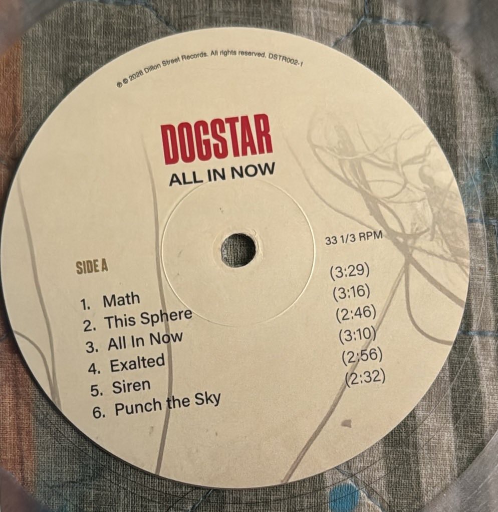 Signed Dogstar album All In Now (2026) received from website