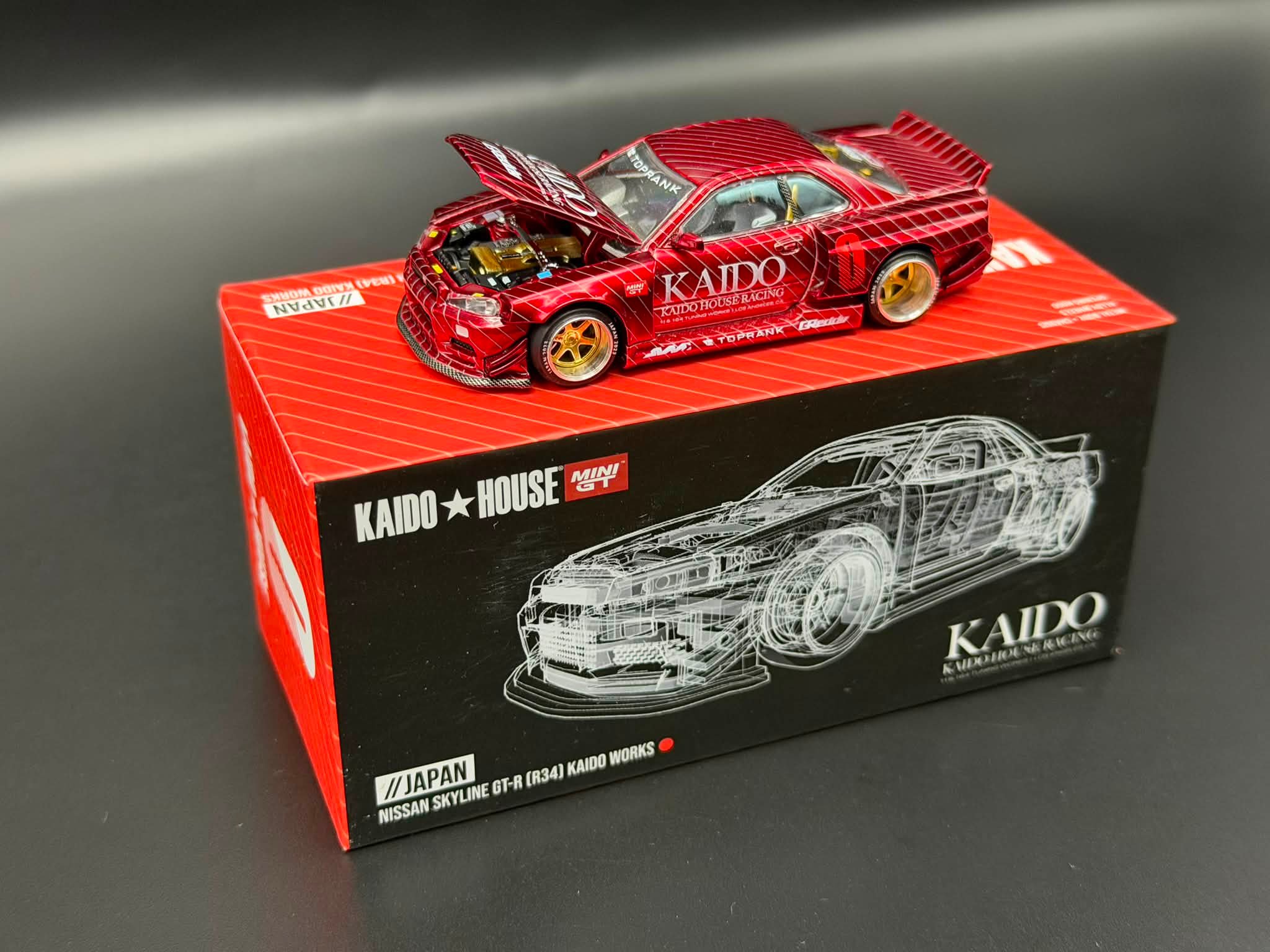 KAIDOHOUSE NISSAN SKYLINE GT-R (R34) KAIDO WORKS GREDDY Chrome