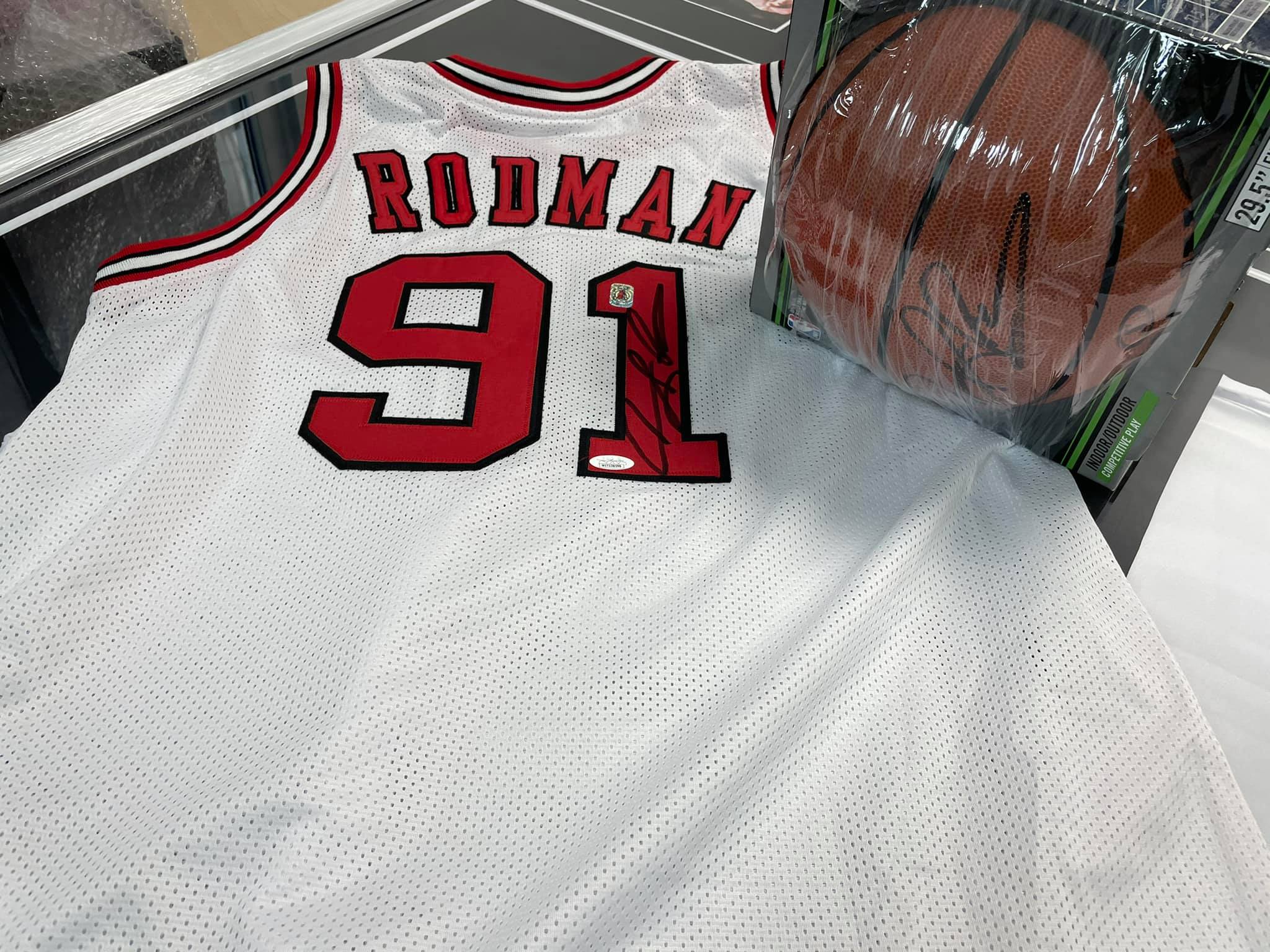 DENNIS RODMAN SIGNED MERCHANDISE IN STOCK WITH COA Jerseys £150