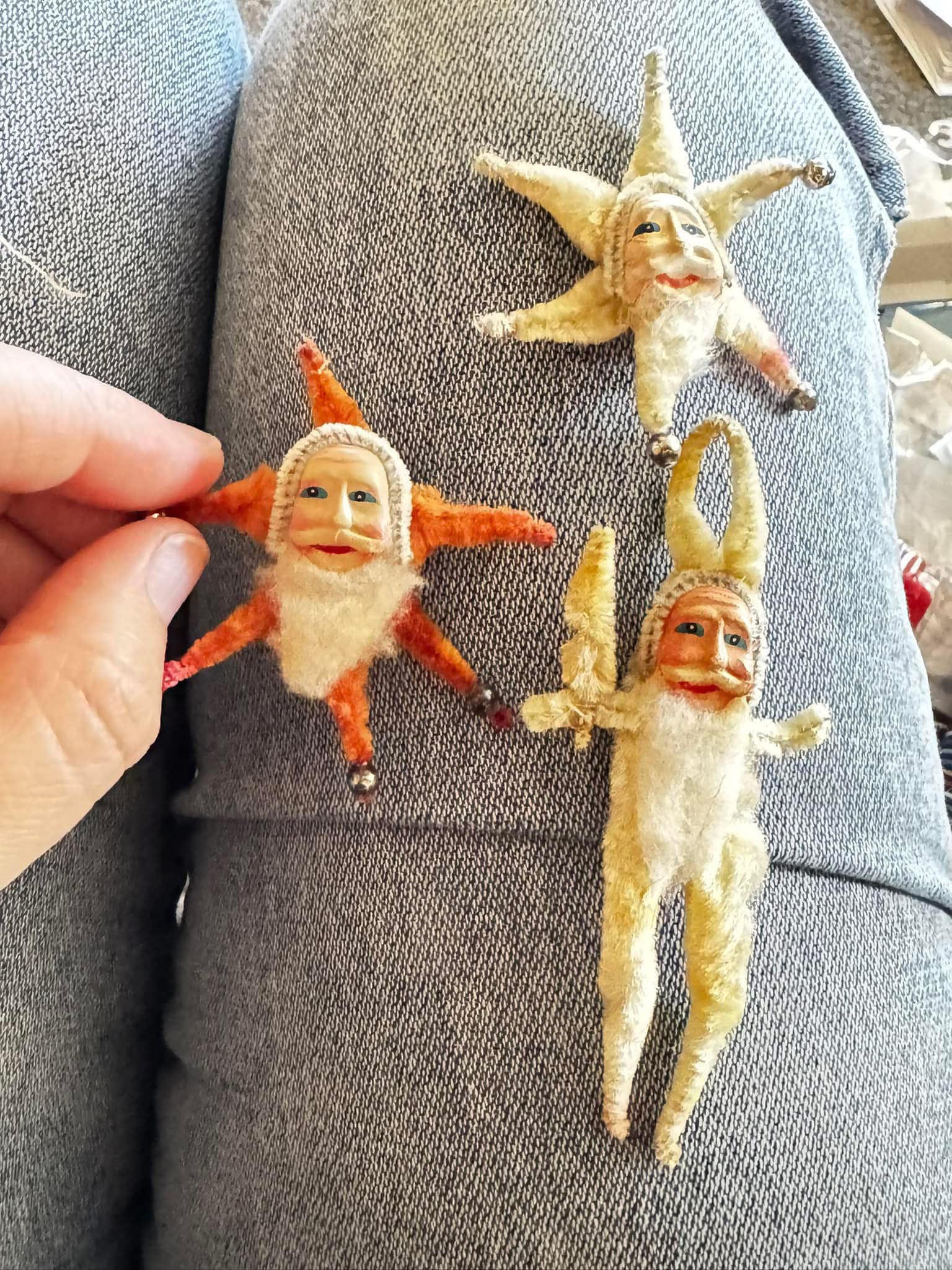 Vintage Japanese ornaments found in secondhand discards