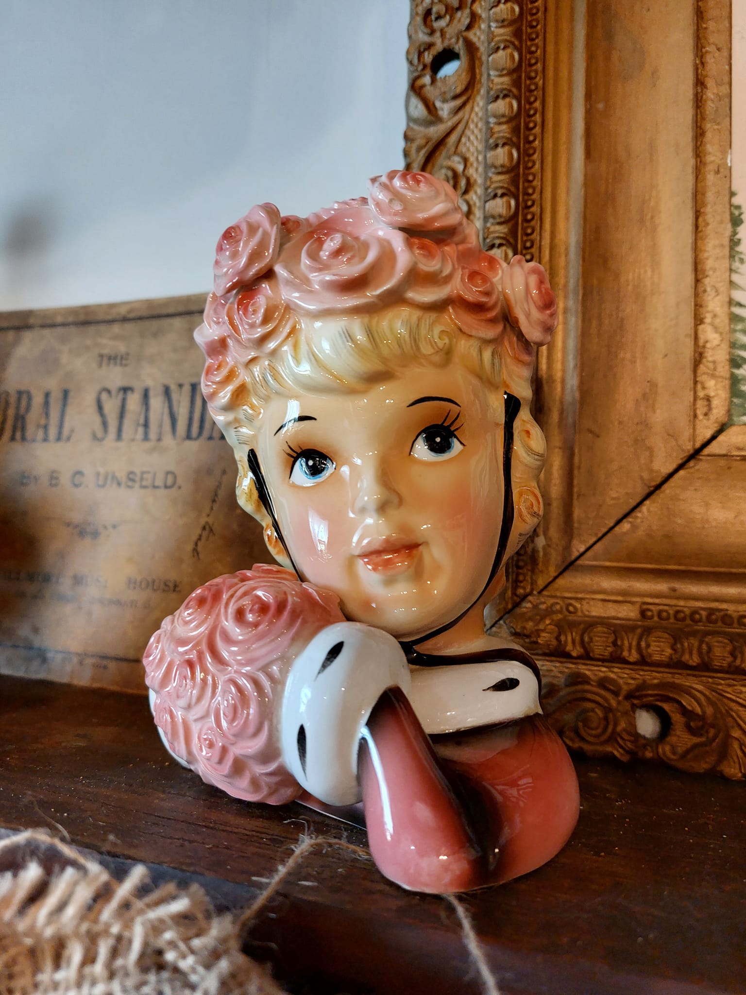 The Vintage Rose-Vintage Shop - Enesco wall pocket | Facebook