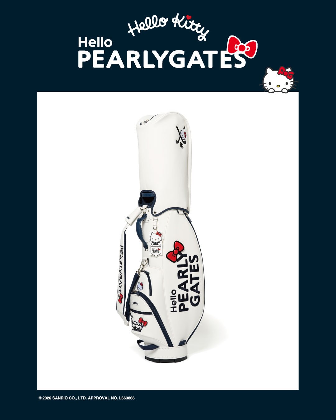 Hello Kitty×PEARLY GATES 細かな物を収納できるポーチや、リボンの