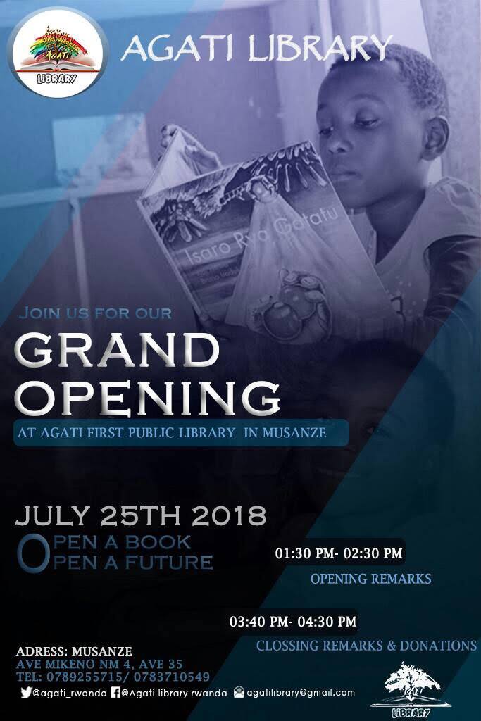 Soma Rwanda - The grand opening of Agati Library is this...