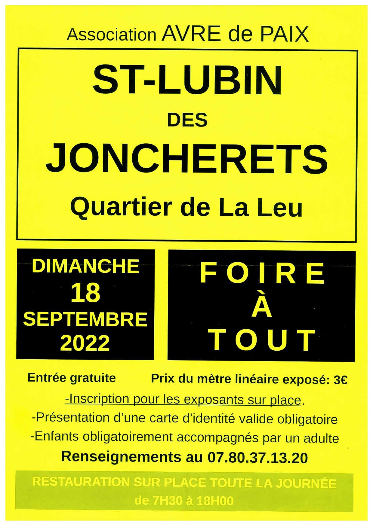Foire A Tout Saint Lubin Des Joncherets