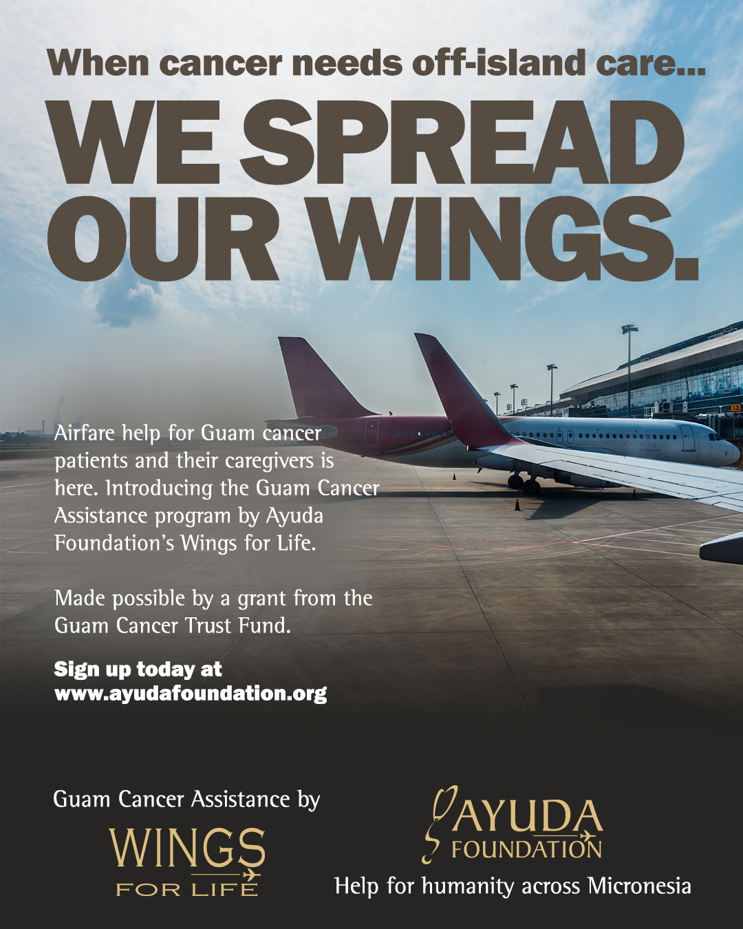 Wings - Sign up online today at https://www.ayudafoundation.org/guam ...