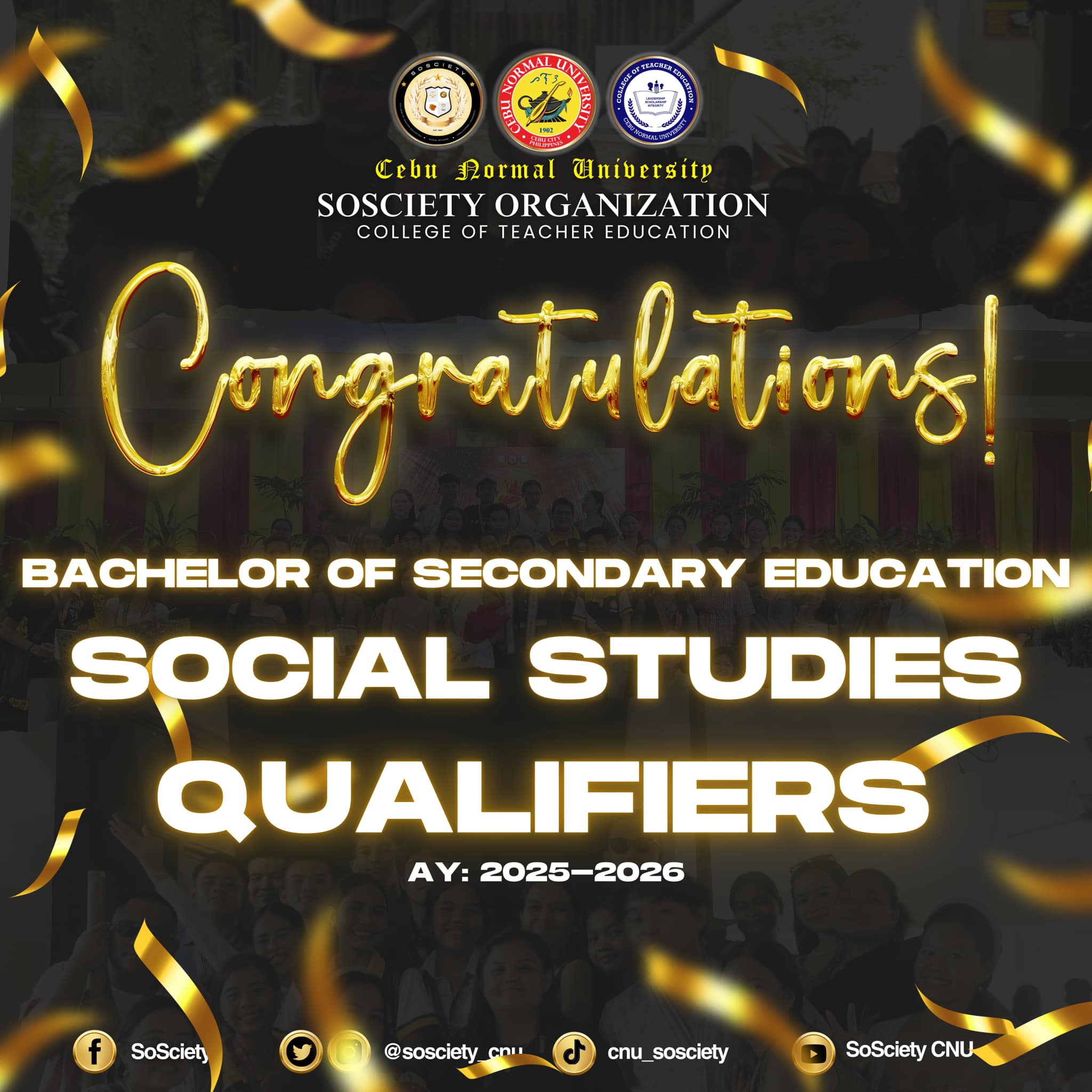 SoSciety - 𝐅𝐑𝐎𝐌 𝐀𝐒𝐏𝐈𝐑𝐀𝐍𝐓𝐒 𝐓𝐎 𝐄𝐃𝐔𝐂𝐀𝐓𝐎𝐑𝐒: 𝐖𝐄𝐋𝐂𝐎𝐌𝐈𝐍𝐆 𝐂𝐍𝐔’𝐬... | Facebook