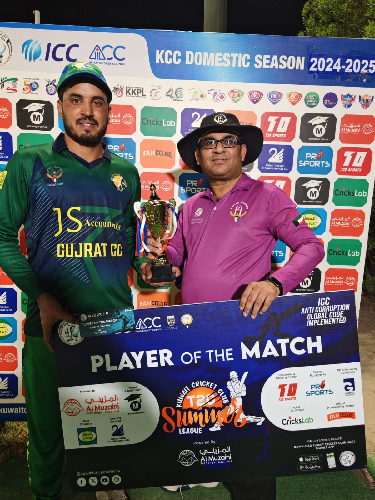 Kuwait Cricket Official - #MatchSummary# Match ID : 1999 *Tournament ...