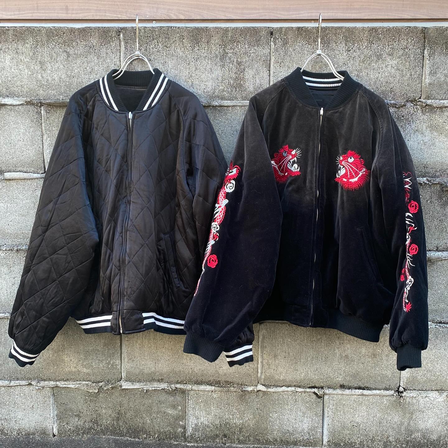 ADAMPATEK aging reversible souvenir jacket アダムパテックのベロア 