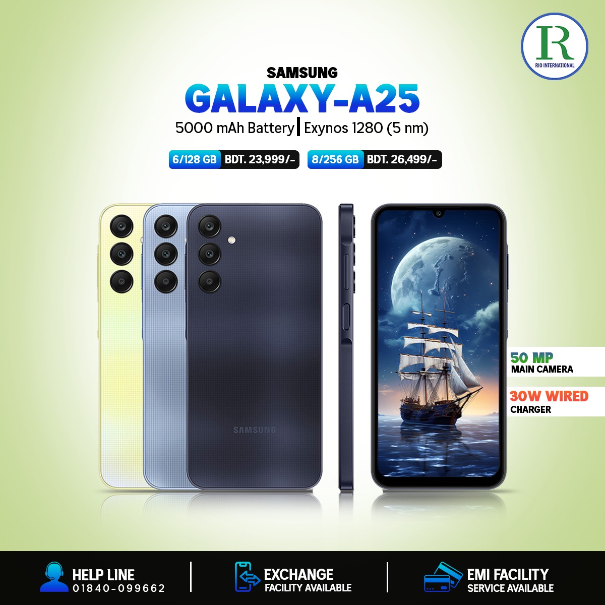 Samsung Galaxy-A25 with 5000 mAh... - Rio International | Facebook