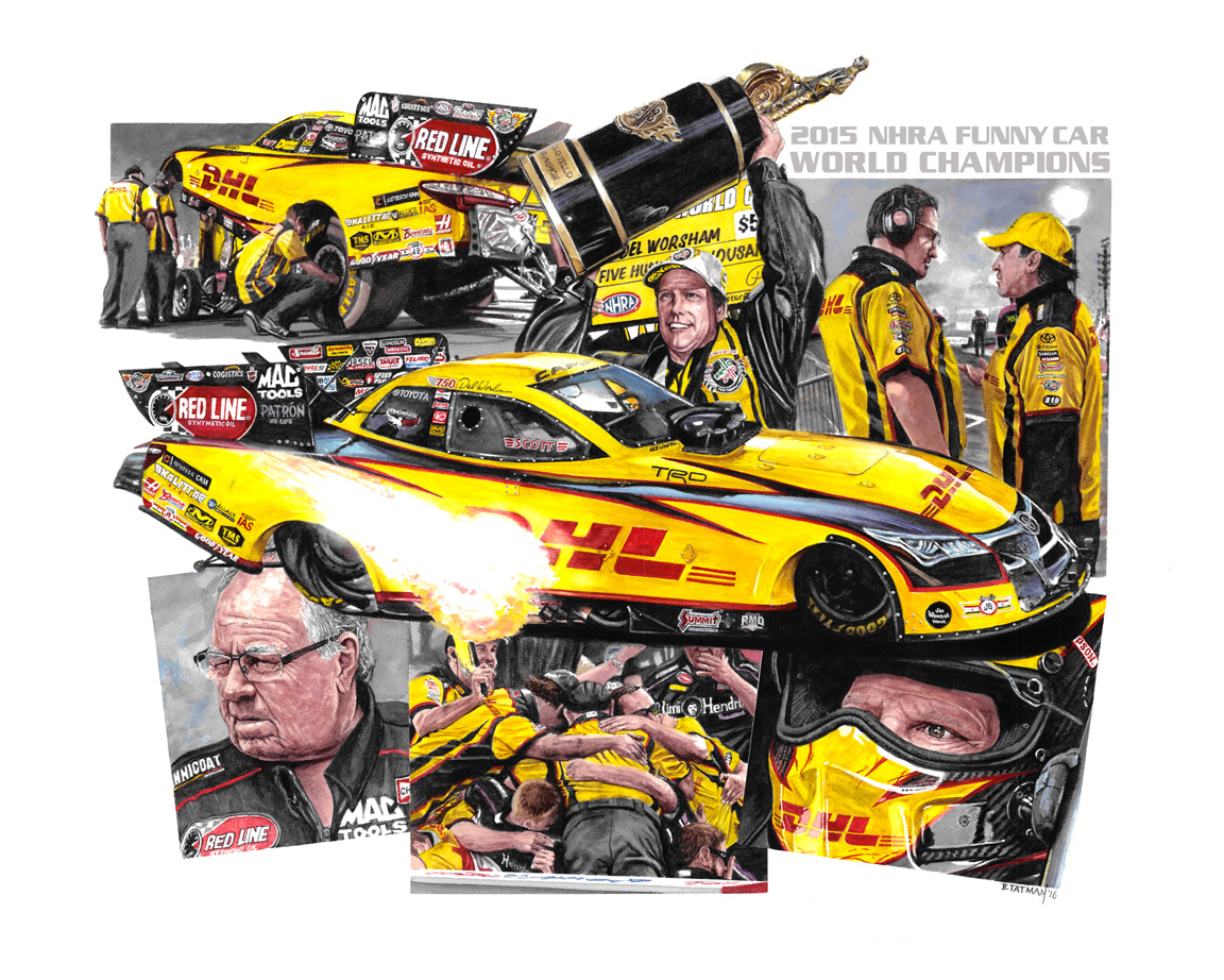 Del Worsham in the Checker Schucks Kragen Nitro Funnycar 📸 Unsure