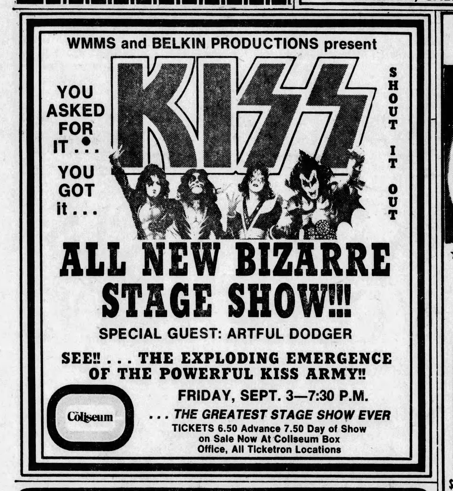 KISS Destroyer tour at Richfield Coliseum in 1976