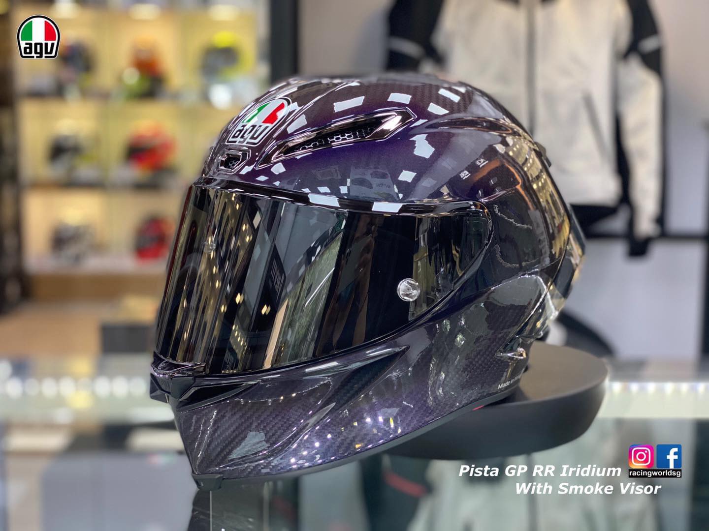 AGV Pista GPRR Asian Fit Iridium Carbon Helmet (PSB Approved) The 