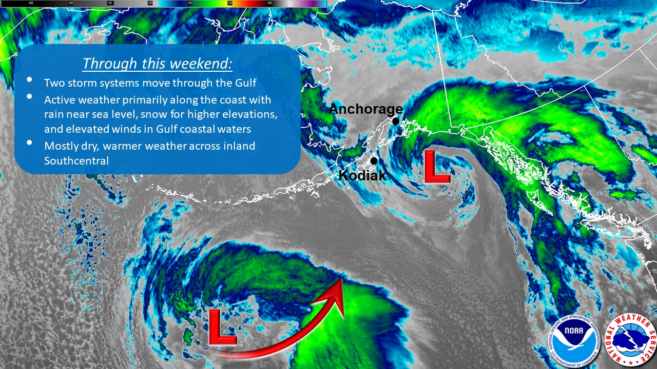 US - Satellite imagery depicts the active weather pattern for Southern ...
