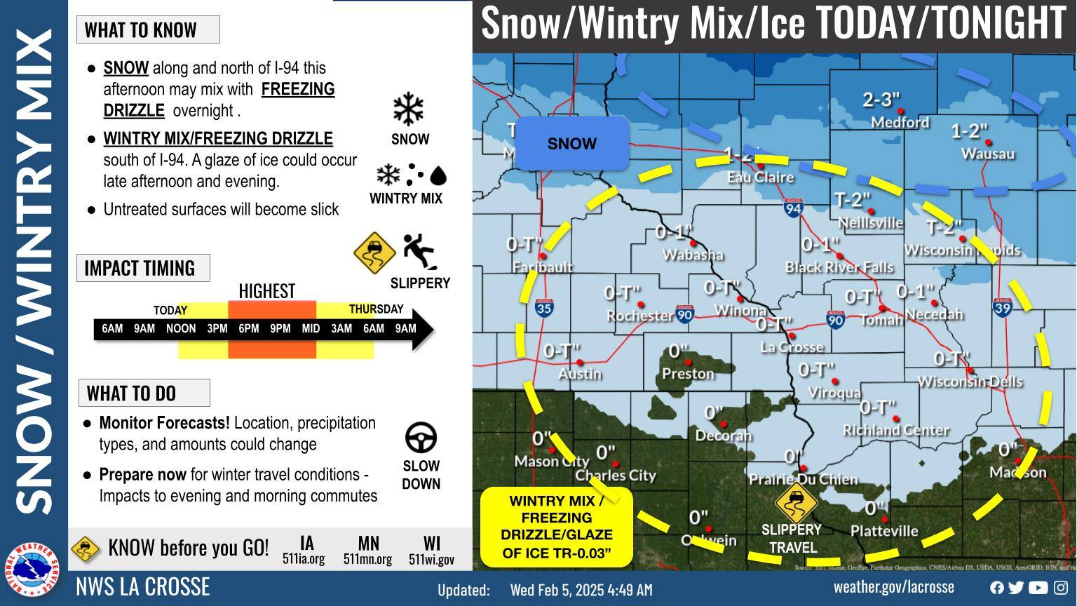 US - **** EXPIRED **** Light snow and a wintry mix will move in across ...