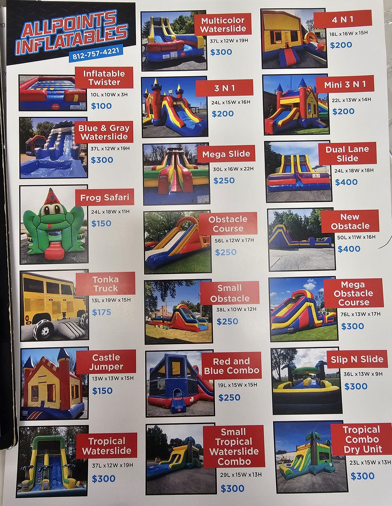 Here is our updated flyer... - AllPoints Supply & Inflatables | Facebook