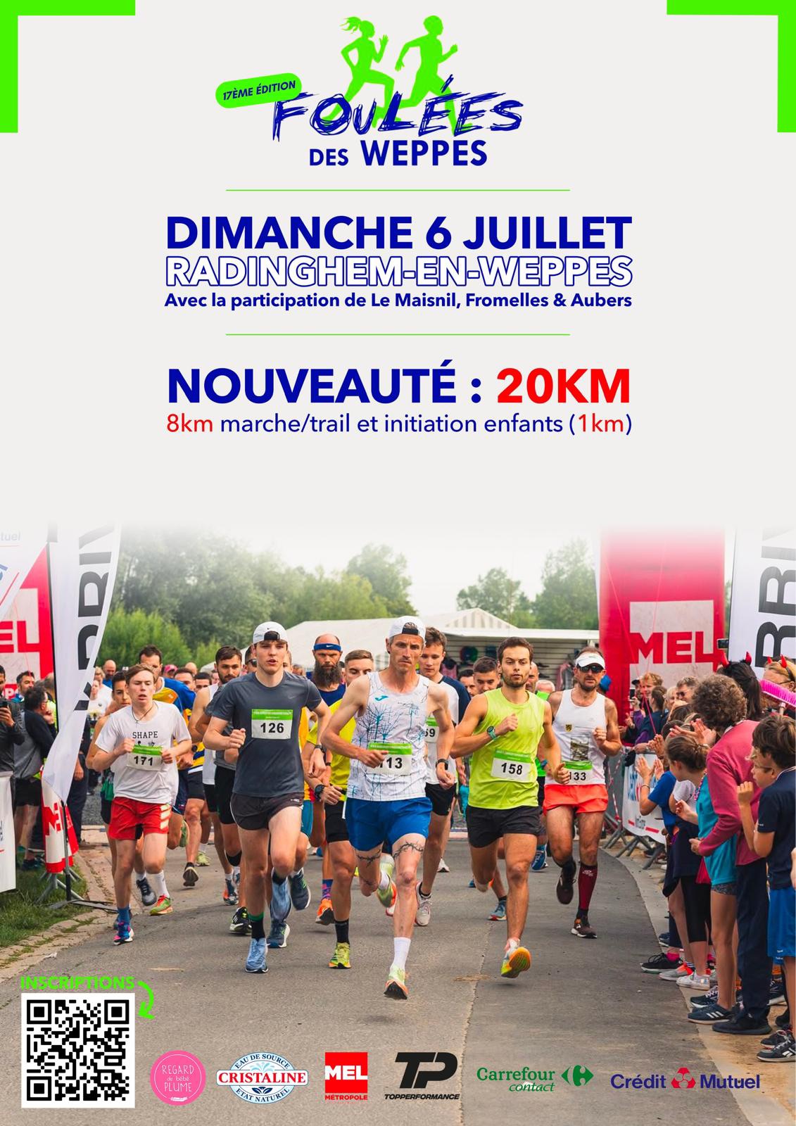 FOULÉES DES WEPPES / 20km ~ 8km ~ Initiation enfants
