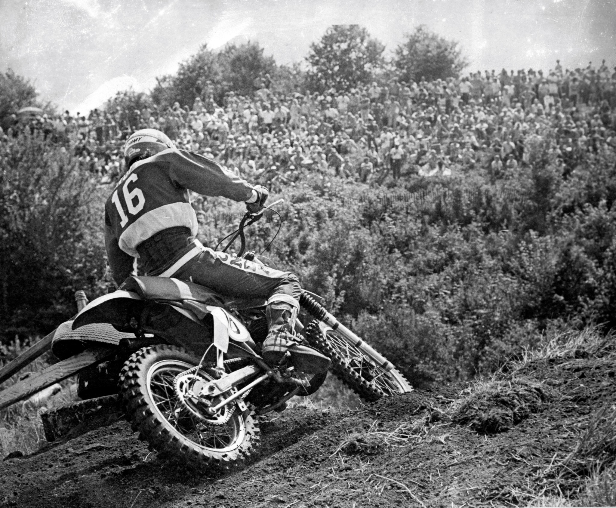 Rider Files - A faded old print of Honda factory rider...