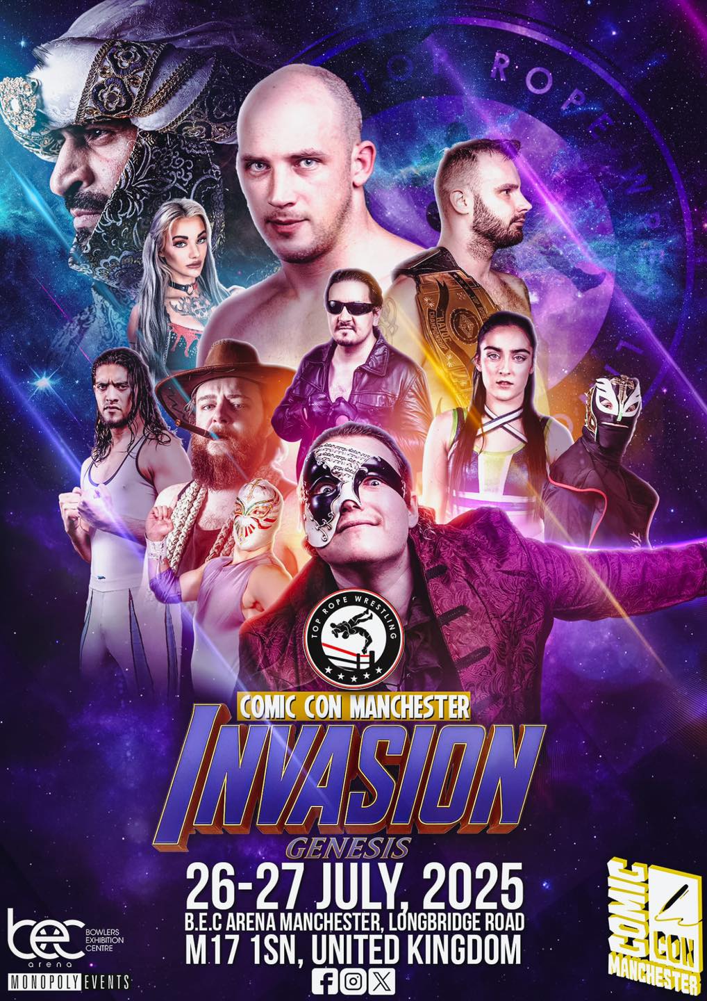 Comic - Top Rope Wrestling Debuts Live at Manchester Comic Con 2025 ...