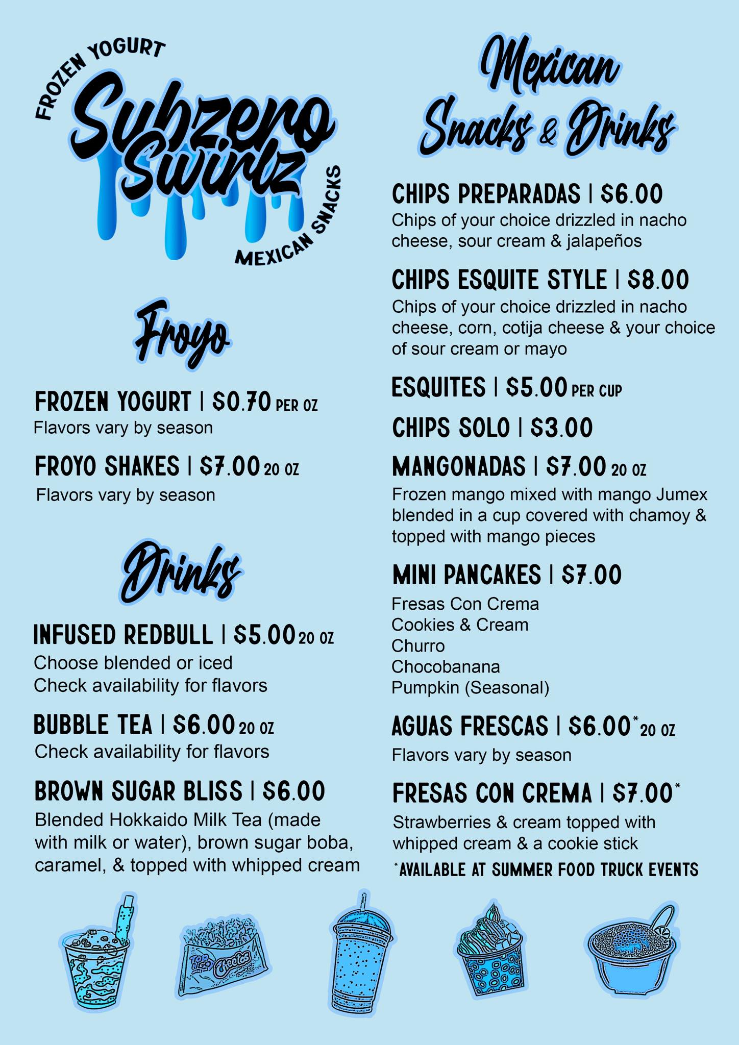 Updated Menu 🩵