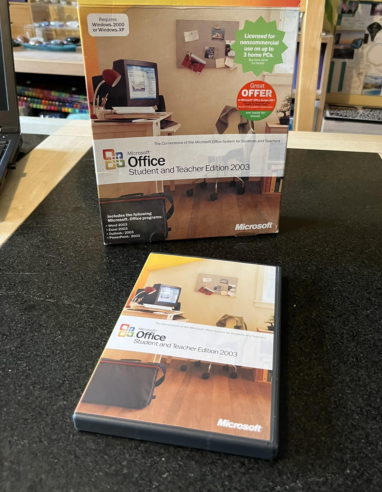 Windows XP home edition with original disks and booklets