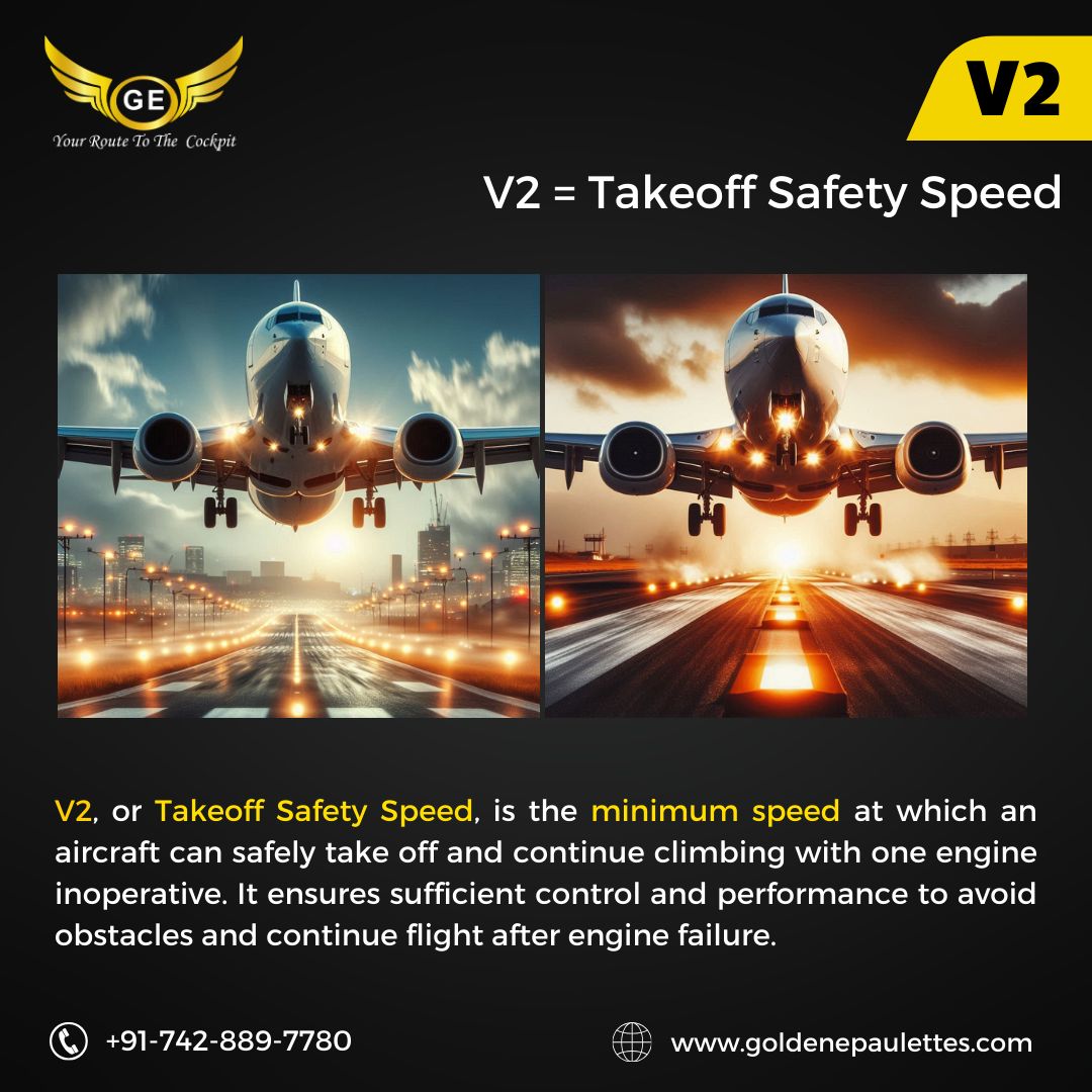 Golden - V2, or Takeoff Safety Speed, is the minimum speed at which an ...