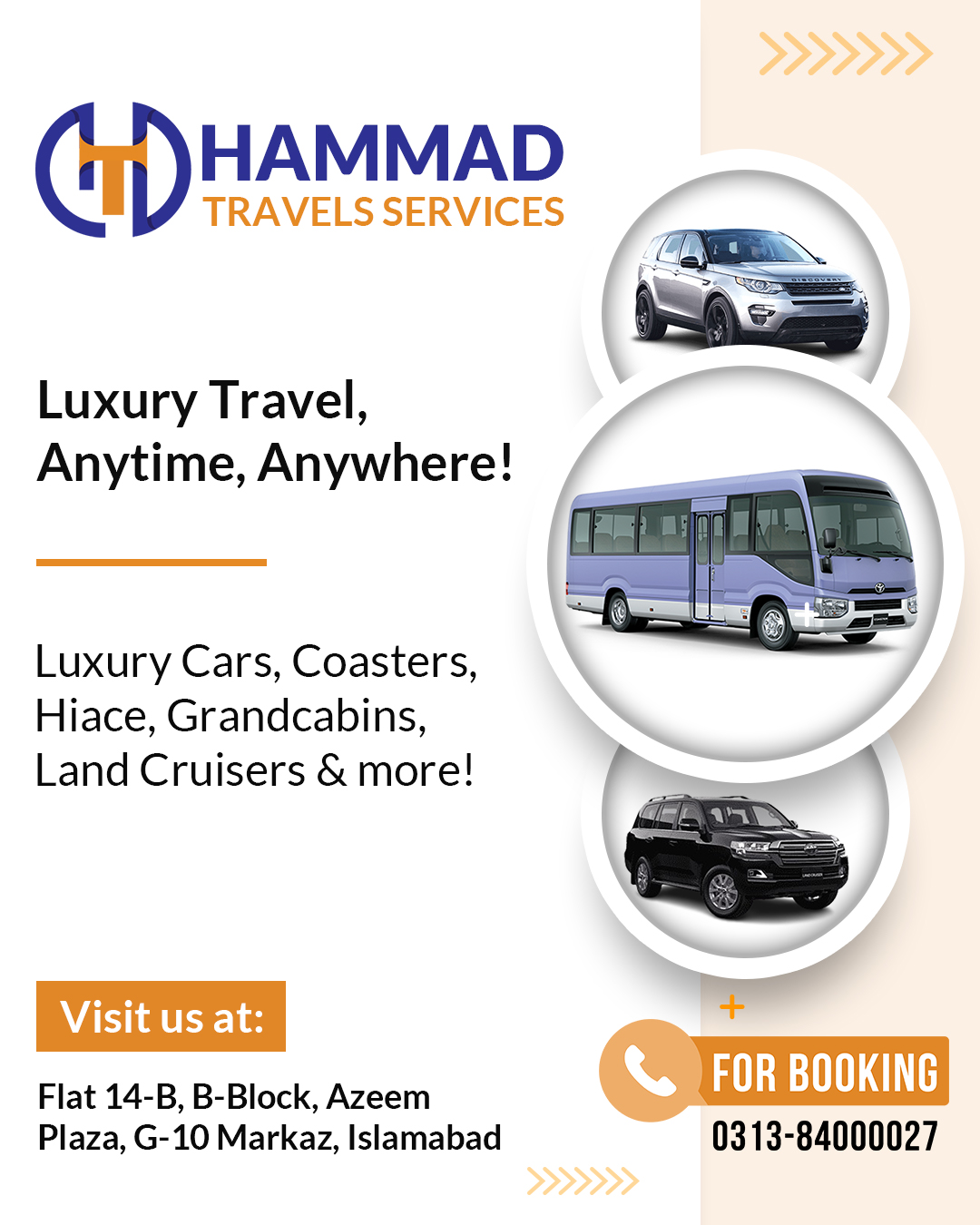 Hammad - Looking for a luxury ride? 𝐇𝐚𝐦𝐦𝐚𝐝 𝐓𝐫𝐚𝐯𝐞𝐥𝐞𝐫𝐬 has you covered ...