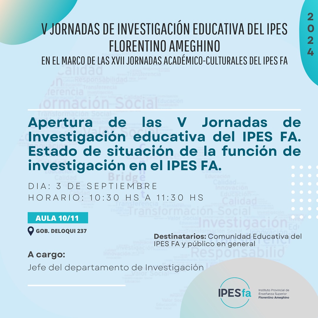 📢 V Jornadas de... - IPES FA Comunidad Educativa