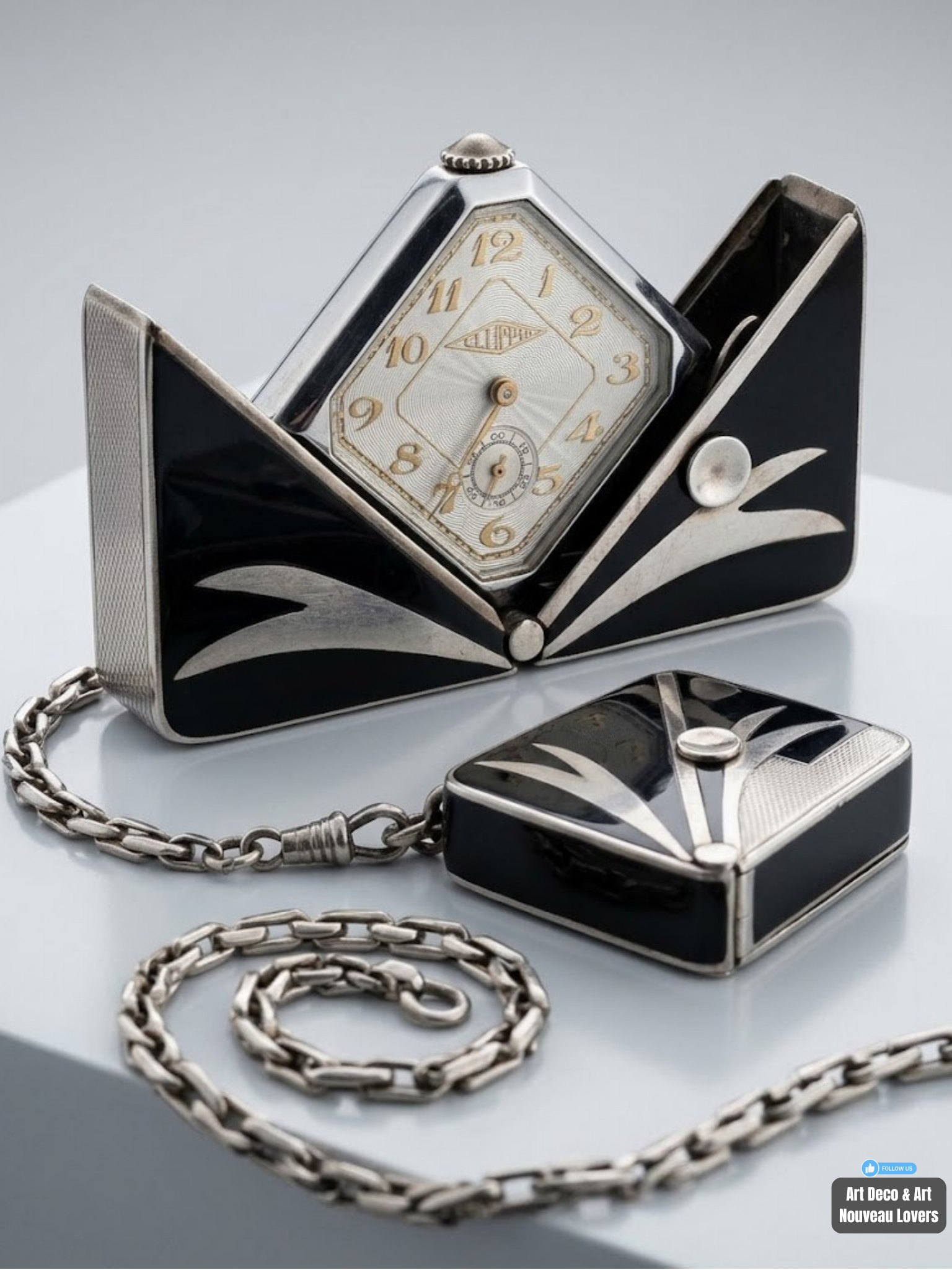 This remarkable Art Deco travel clock is a superb example of how