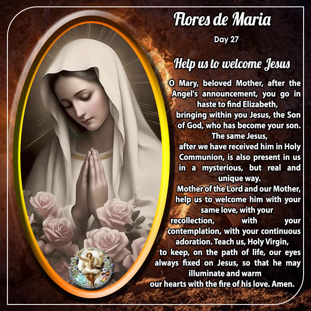Flores de Maria Day 27 Help us... - Saint Clare of Assisi | Facebook