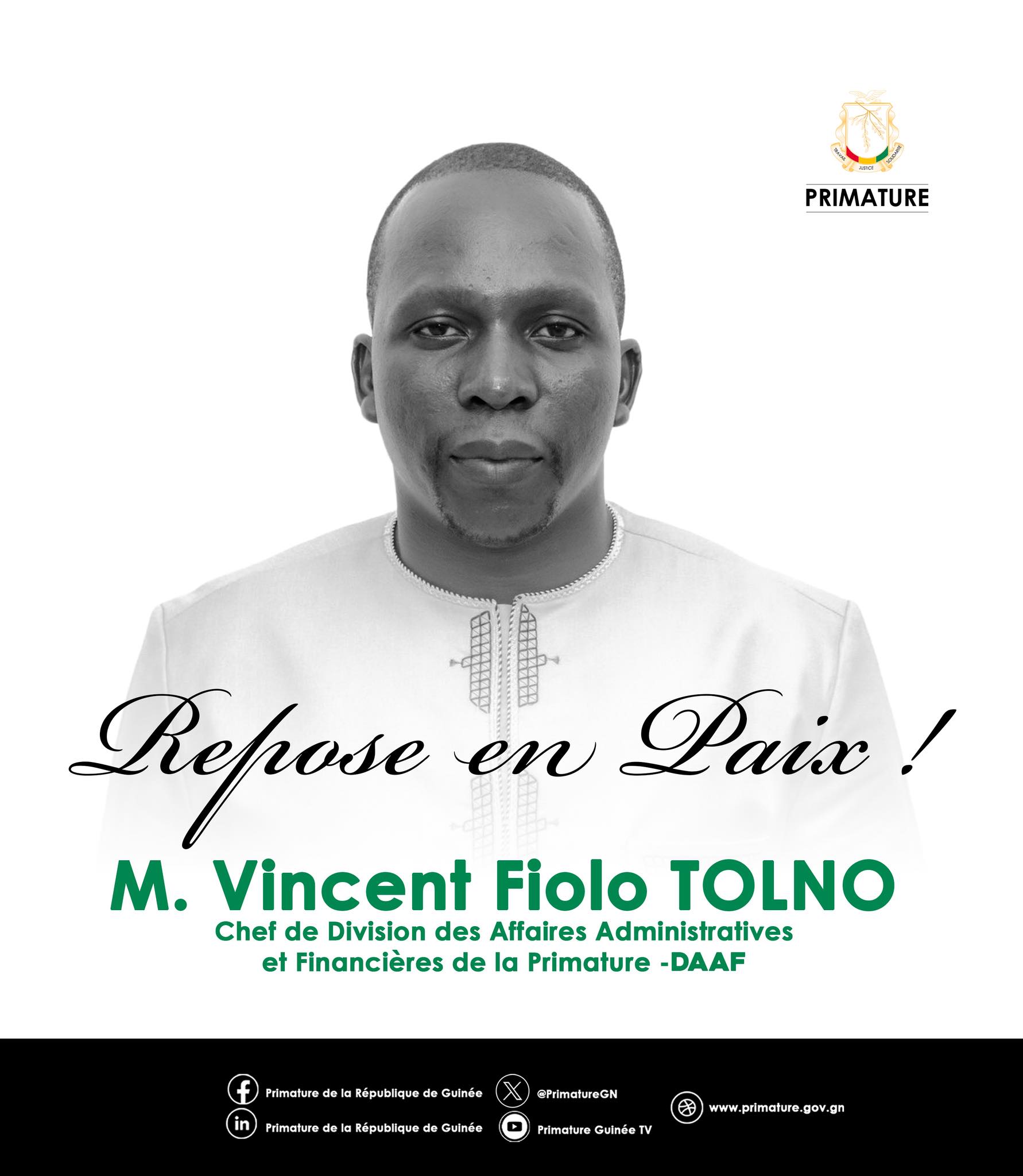 𝐃𝐨𝐮𝐥𝐞𝐮𝐫 𝐞𝐭... - Gouvernement de la République de Guinée | Facebook