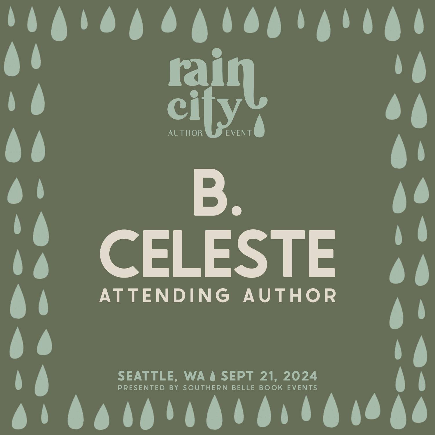 Author B Celeste I ll be in Seattle Washington next month for  