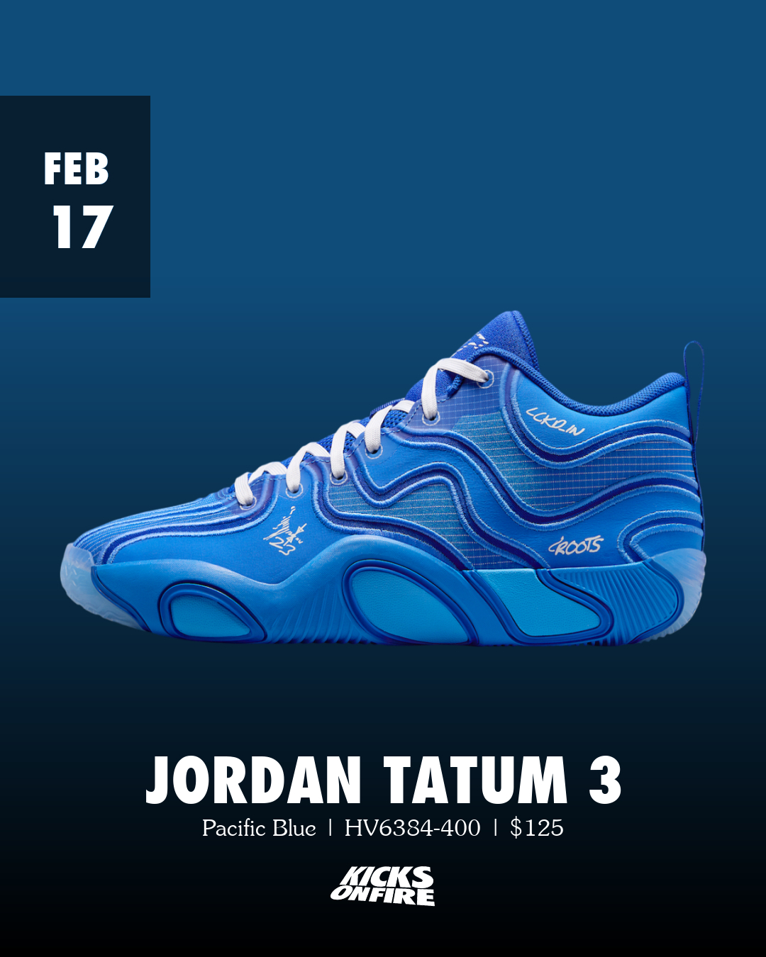 Jordan Tatum 3 Blueprint Pacific Blue / Game Royal